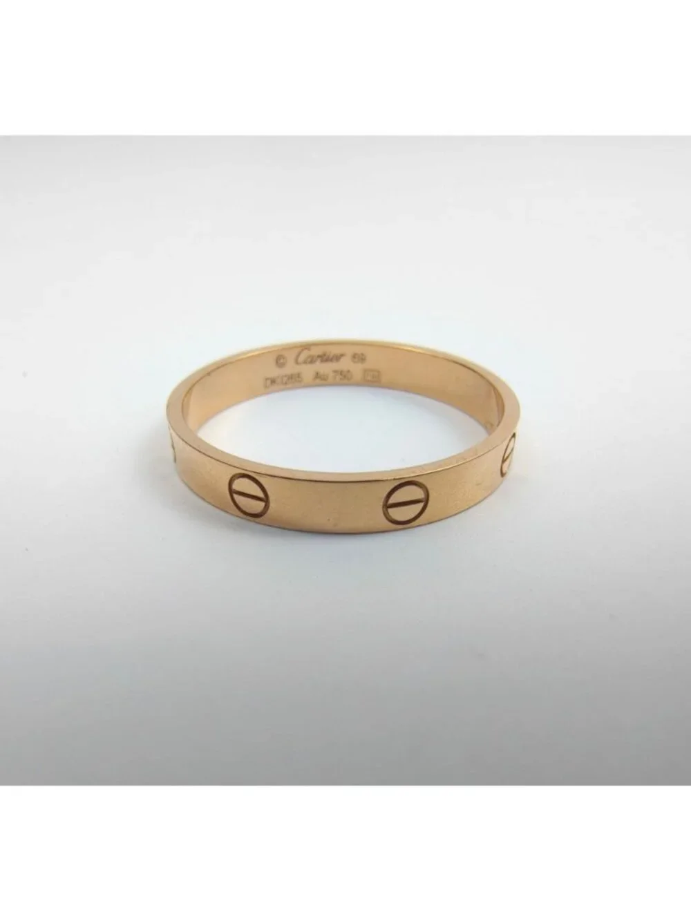 Pre-Owned Cartier 18K Love Wedding Band Ring Rose Gold Size69